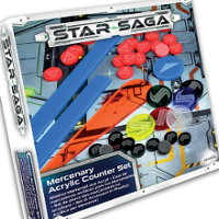 Player Acrylic Counter Set for Star Saga from Mantic Games, 2017 - Board game expansion review