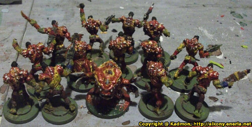 Painting Gaunt pirates for Imperial Space - Plague Stage 3 minis for Deadzone from Mantic Games - Painting log