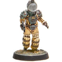 Humanoid in space suit with pistol - Planetary EVA Crew #3 from Black Site Studios, 2020 - Miniature figure review