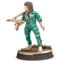 Modern civilian with flamethrower - Space Trucker #2 (Ripley from Alien) from Black Site Studios, 2020 - Miniature figure review