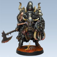 Humanoid warrior in 1/50 scale - The Brothers Ashkar for the Mercenaries for HATE board game from CoolMiniOrNot, 2019 - Miniature figure review