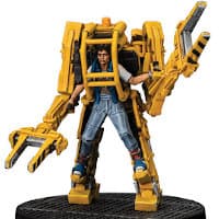 Industrial walker with female operator - Ripley in Powerloader for Aliens board game from Gale Force Nine, 2020 - Miniature figure & vehicle review