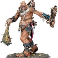 Giant warrior with club and net in 1/56 scale - Kraken-eater Mega-Gargant for Sons of Behemat of Warhammer: Age of Sigmar from Games Workshop, 2020 - Miniature figure review