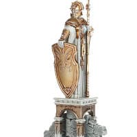 Statue of archaic warrior in 1/56 scale - Guardian Idol for Warhammer: Age of Sigmar from Games Workshop, 2021 - Miniature scenery review