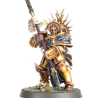 Large armoured warrior with glaive in 1/56 scale - Protector with Stormstrike Glaive for the Stormcast Eternals of Warhammer: Age of Sigmar from Games Workshop, 2015 - Miniature figure review
