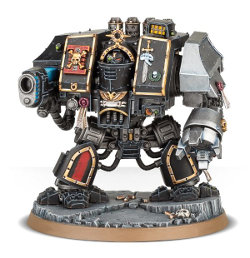 Combat walker in 1/56 scale (Deathwatch Venerable Dreadnought for Warhammer 40.000 Ed8) from Games Workshop - Miniature figure review