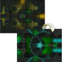 Futuristic urban game mat in 1/56 scale - Pariah Nexus game mat for Warhammer 40,000 Kill Team from Games Workshop, 2021 - Miniature scenery review