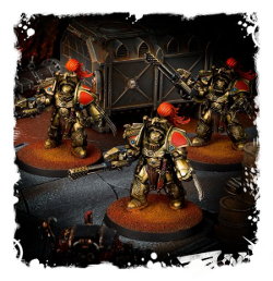 Legio Custodes Aquilon Terminators with Infernus Firepikes set for Warhammer 40.000 Ed8 from Forge World (Games Workshop) - Miniature set review