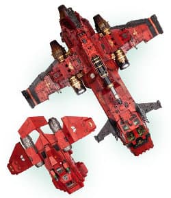 Size comparison: Thunderhawk Gunship #3 from Games Workshop (Forge World), and Stormraven from Games Workshop company.