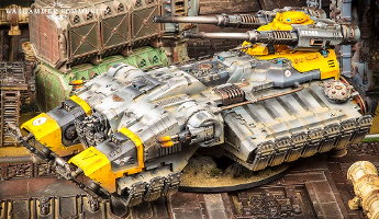 Hovering combat vehicle in 1/64 scale (Astraeus Super-heavy Tank build #1 for Warhammer 40.000 Ed8) from Forge World (Games Workshop), 2017 - Miniature vehicle review