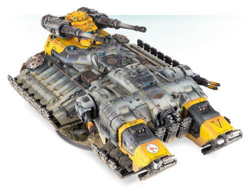 Hovering combat vehicle in 1/64 scale (Astraeus Super-heavy Tank build #1 for Warhammer 40.000 Ed8) from Forge World (Games Workshop), 2017 - Miniature vehicle review