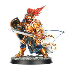 Warrior with shield and sword in heavy armour (Knight-Questor for Warhammer Quest) from Games Workshop - Miniature figure