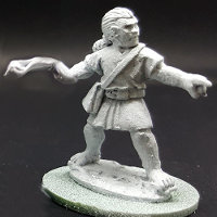 Warrior with sling in 1/56 scale - Balearic Slinger #4 for the Iberians of Saga: Punic Wars from Gripping Beast - Miniature figure review