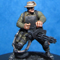 Modern soldier with rotary machine gun - HFA185 Ace from Hasslefree Miniatures