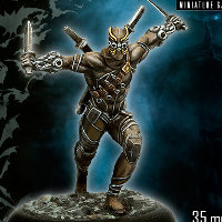 Running warrior with daggers (William Cobb) from Knight Models