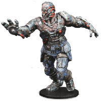 Futuristic humanoid warrior in 1/56 scale - New Eden Revenants Captain: Frank Burke #2 for DreadBall from Mantic Games, 2017