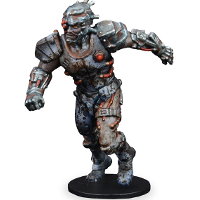 Futuristic humanoid warrior in 1/56 scale - New Eden Revenants Human Male Jack for DreadBall from Mantic Games, 2018