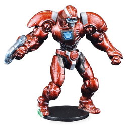 Futuristic humanoid warrior in 1/56 scale - Draconis All-Stars Captain (Jack): Romeo Blue #1 for DreadBall from Mantic Games, 2018