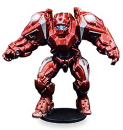 Futuristic humanoid warrior in 1/56 scale - Draconis All-Stars Guard #2 for DreadBall from Mantic Games, 2018