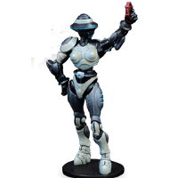 Futuristic humanoid referre in 1/56 scale - RefBot Mk2 for DreadBall from Mantic Games, 2018