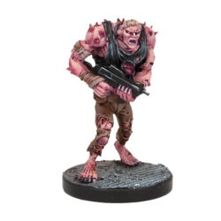 Humanoid with gun in 1/56 scale (Plague Gen 3 Mutant #2 for Warpath) from Mantic Games - Miniature figure review