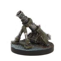 Portable mortar in 1/56 scale (Plague Mortar for Warpath) from Mantic Games - Miniature figure review