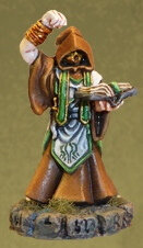 Human magic user with book in 1/56 scale - Acolyte Cultist for Cthulhu Wars from Petersen Games, 2015 - Miniature figure review