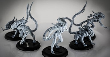 Humanoid alien carnivore (Alien Warrior for Alien vs Predator: The Hunt Begins) from Prodos Games - Miniature creature