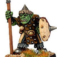 Humanoid warrior with spear in 1/56 scale - Orc with Spear #1 from Renegade Miniatures - Miniature figure review