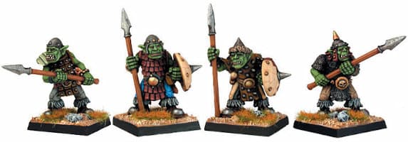 Orcs Spears (4) set in 1/56 scale from Renegade Miniatures - Miniature set review