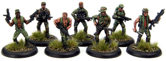Dogs of War set (from the Predator movie) from Rogue Miniatures - Miniature set