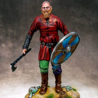 Huge warrior with axe and shield (Ragnarok Viking) from Sebitar Workshop - Miniature figure