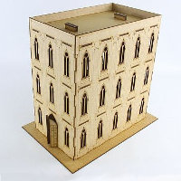 Gothic building in 1/56 scale - Gothic Building I (flat roof) from Terrains4Games