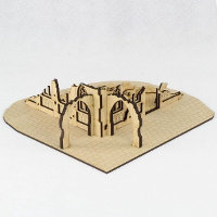 Ruin of gothic building in 1/56 scale - Gothic City Ruin C from Terrains4Games