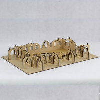 Ruin of gothic building in 1/56 scale - Gothic City Ruin G from Terrains4Games
