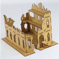 Ruin of gothic building in 1/56 scale - Gothic Ruin 1 from Terrains4Games