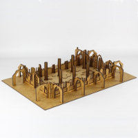 Ruin of gothic building in 1/56 scale - Gothic Ruined Sanctuary with columns from Terrains4Games