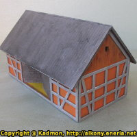 Village building in 1/56 scale - Barn 28mm for Village 28mm from Terrains4Games - Miniature scenery review