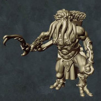 Humanoid with tentacled face with bow in 1/56 scale (C’thunian Hunter #3 for Relics) from Tor Gaming - Miniature figure review