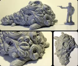 Blob with multiple mouthes in 1/56 scale - Shoggoth for Strange Aeons from Uncle Mike's Worldwide, 2016 - Miniature creature review