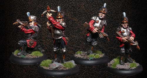 Albionnican Crossbowmen (4) from Warploque Miniatures - Miniature set