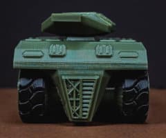 Wheeled military vehicle in 1/48 scale - M577 Armoured Personnel Carrier (Aliens APC) from Bohimso, 2021 - Miniature vehicle review