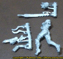 Human female warrior with sword and gun in 1/50 scale - Wasteland Warrior #6 for the Outcasts for the Dark Age wargame from CoolMiniOrNot - Miniature figure review