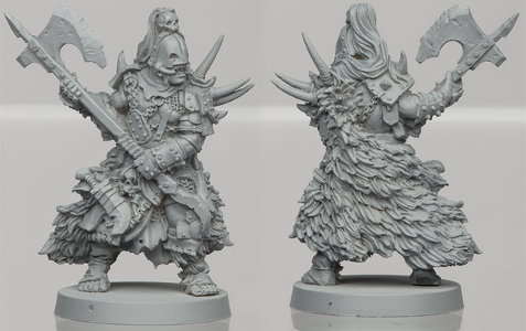Humanoid warrior in 1/50 scale - Um'Gra Warrior #3 for the Um'Gra Tribe for HATE board game from CoolMiniOrNot, 2019 - Miniature figure review