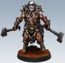 Humanoid warrior in 1/50 scale - Um'Kator Champion for the Um'Kator Tribe for HATE board game from CoolMiniOrNot, 2019 - Miniature figure review