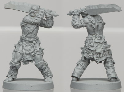 Humanoid warrior in 1/50 scale - Um'Rak Youngblood for the Um'Rak Tribe for HATE board game from CoolMiniOrNot, 2019 - Miniature figure review