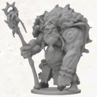 Humanoid warrior in 1/50 scale - Ogre Mage for Massive Darkness from CoolMiniOrNot, 2017 - Miniature figure review
