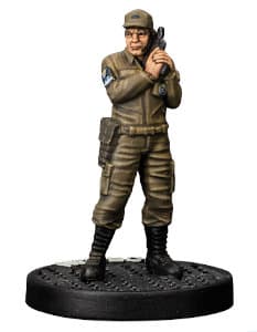 Modern soldier with pistol - Gorman for Aliens board game from Gale Force Nine, 2020 - Miniature figure review