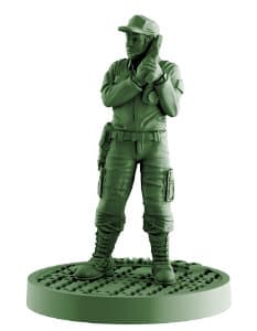 Modern soldier with pistol - Gorman for Aliens board game from Gale Force Nine, 2020 - Miniature figure review
