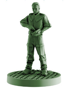 Modern civilian - Bishop for Aliens board game from Gale Force Nine, 2020 - Miniature figure review